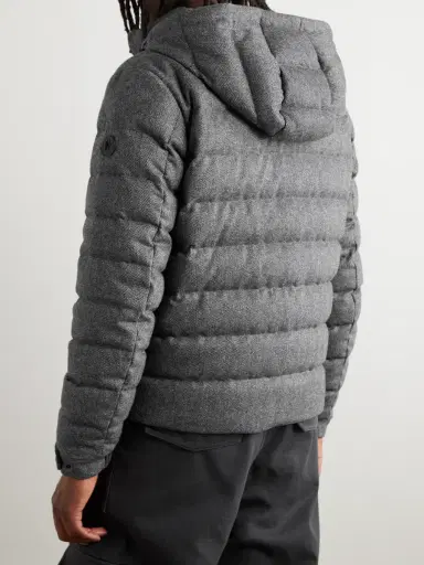 Moncler Arneb Herringbone Virgin Wool-Blend Hooded Down Jacket - Men | Thumbnail 4 Moncler Arneb Herringbone Virgin Wool-Blend Hooded Down Jacket - Men | Thumbnail 4