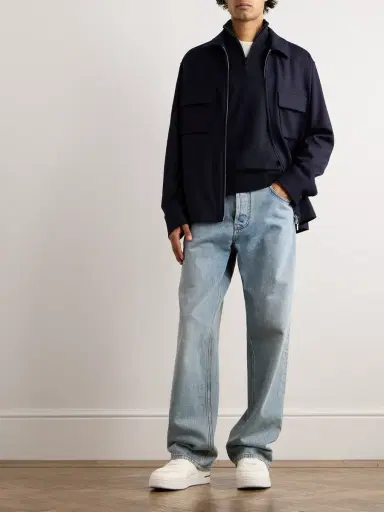 Loro Piana Slim-Fit Baby Cashmere Half-Zip Sweater - Men | Thumbnail 2