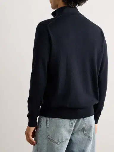 Loro Piana Slim-Fit Baby Cashmere Half-Zip Sweater - Men | Thumbnail 4