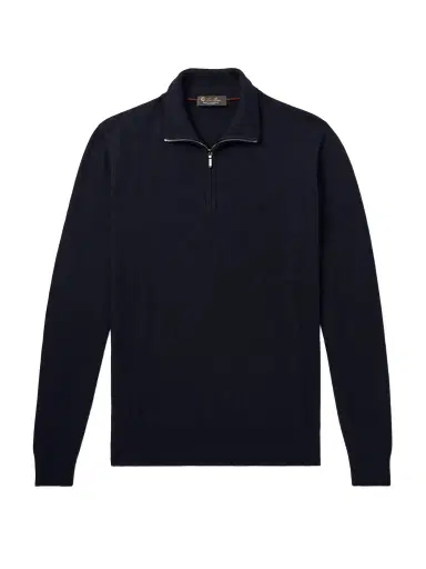 Loro Piana Slim-Fit Baby Cashmere Half-Zip Sweater - Men | Thumbnail 1