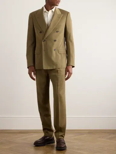 Loro Piana Double-Breasted Virgin Wool-Twill Suit Jacket - Men | Thumbnail 2 Loro Piana Double-Breasted Virgin Wool-Twill Suit Jacket - Men | Thumbnail 2