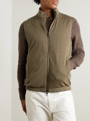 Loro Piana Slim-Fit Reversible Storm System® Shell and Super Wish® Virgin Wool Gilet - Men | Thumbnail 5