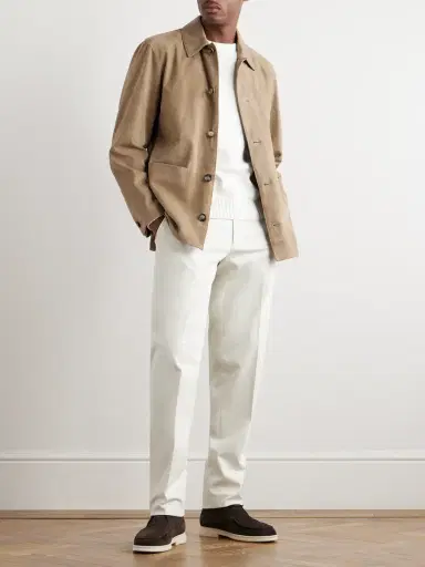 Loro Piana Jarno Austin Straight-Leg Stretch-Cotton Twill Trousers - Men | Thumbnail 2 Loro Piana Jarno Austin Straight-Leg Stretch-Cotton Twill Trousers - Men | Thumbnail 2