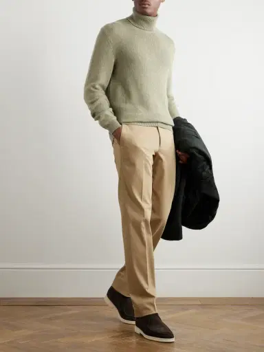 Loro Piana Jarno Austin Straight-Leg Stretch-Cotton Twill Trousers - Men | Thumbnail 2 Loro Piana Jarno Austin Straight-Leg Stretch-Cotton Twill Trousers - Men | Thumbnail 2