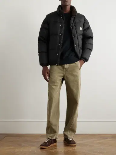 Moncler Reversible Convertible Canvas-Trimmed Quilted Shell Down Jacket - Men | Thumbnail 2 Moncler Reversible Convertible Canvas-Trimmed Quilted Shell Down Jacket - Men | Thumbnail 2