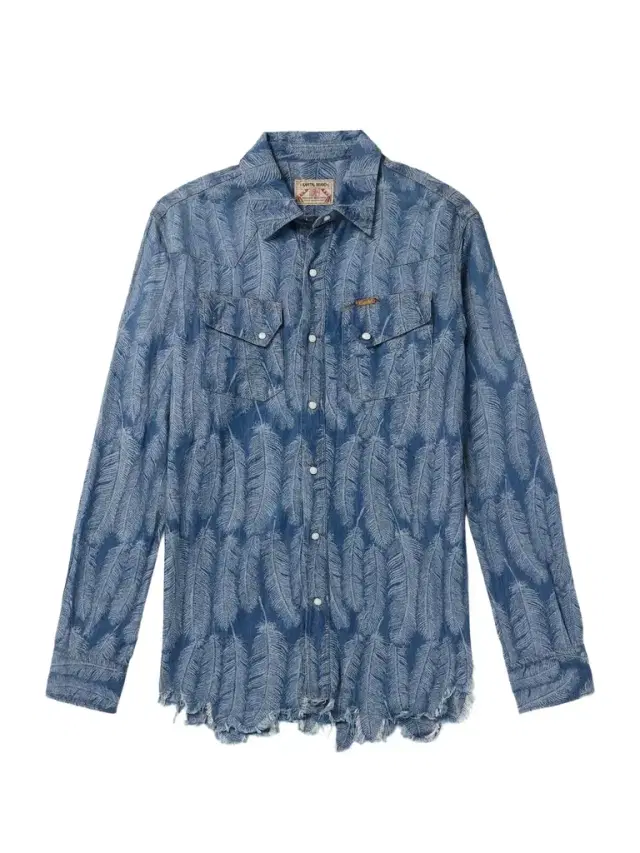 Magpie Distressed Denim-Jacquard Western Shirt - Men
