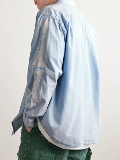 KAPITAL Embroidered Cotton-Chambray Shirt - Men | Thumbnail 3