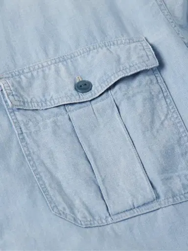 KAPITAL Embroidered Cotton-Chambray Shirt - Men | Thumbnail 4
