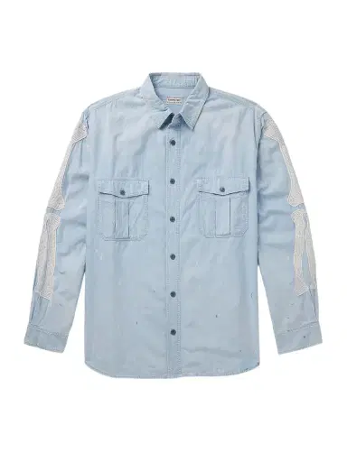KAPITAL Embroidered Cotton-Chambray Shirt - Men | Thumbnail 1
