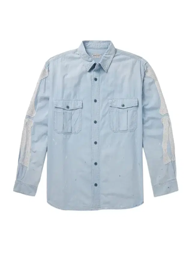 KAPITAL Embroidered Cotton-Chambray Shirt - Men