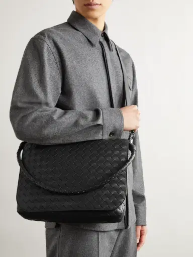 Bottega Veneta Intrecciato Leather Messenger Bag - Men | Thumbnail 2 Bottega Veneta Intrecciato Leather Messenger Bag - Men | Thumbnail 2