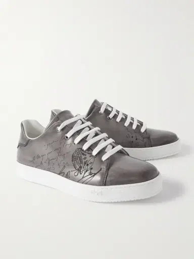 Berluti The Playtime Scritto Venezia Leather Sneakers - Men | Thumbnail 4 Berluti The Playtime Scritto Venezia Leather Sneakers - Men | Thumbnail 4
