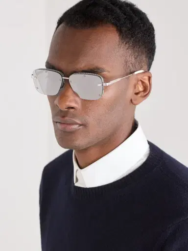 DIOR Eyewear NeoDior S4U Rectangle-Frame Gunmetal-Tone Sunglasses - Men | Thumbnail 2 DIOR Eyewear NeoDior S4U Rectangle-Frame Gunmetal-Tone Sunglasses - Men | Thumbnail 2