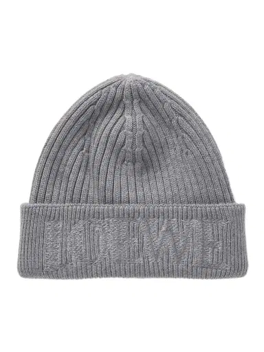 Loewe Logo-Embroidered Ribbed Wool Beanie - Men | Thumbnail 1