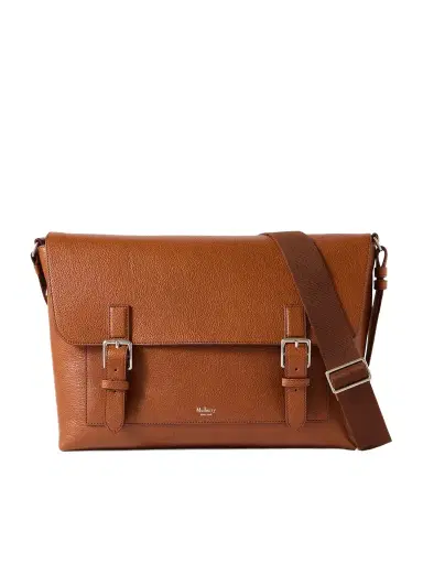 Mulberry Chiltern Full-Grain Oak Legacy NVT Leather Messenger Bag - Men | Thumbnail 1 Mulberry Chiltern Full-Grain Oak Legacy NVT Leather Messenger Bag - Men | Thumbnail 1