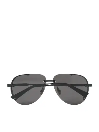 DIOR Eyewear NeoDior A1U Aviator-Style Guilloché Gunmetal-Tone Sunglasses - Men | Thumbnail 1