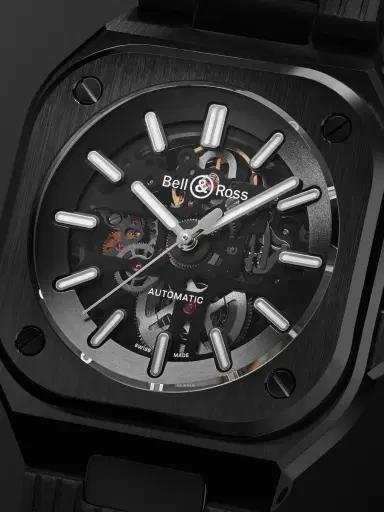 Bell & Ross BR 05 Skeleton Automatic Black Ceramic Watch, Ref. BR05A-BL-SK-CE/SRB - Men | Thumbnail 6 Bell & Ross BR 05 Skeleton Automatic Black Ceramic Watch, Ref. BR05A-BL-SK-CE/SRB - Men | Thumbnail 6