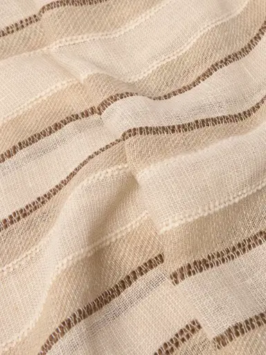Loro Piana Nakaumi Frayed Striped Silk, Linen and Cotton-Blend Scarf - Men | Thumbnail 3 Loro Piana Nakaumi Frayed Striped Silk, Linen and Cotton-Blend Scarf - Men | Thumbnail 3