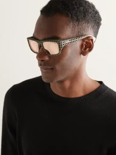DIOR Eyewear Dior3D S1I Square-Frame Textured-Acetate Sunglasses - Men | Thumbnail 2 DIOR Eyewear Dior3D S1I Square-Frame Textured-Acetate Sunglasses - Men | Thumbnail 2