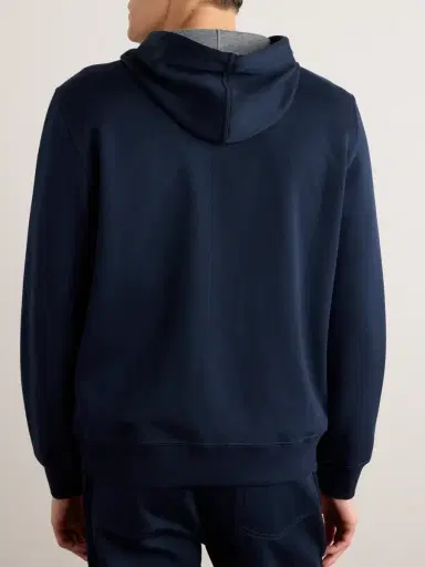 Brunello Cucinelli Cotton-Blend Jersey Zip-Up Hoodie - Men | Thumbnail 3 Brunello Cucinelli Cotton-Blend Jersey Zip-Up Hoodie - Men | Thumbnail 3