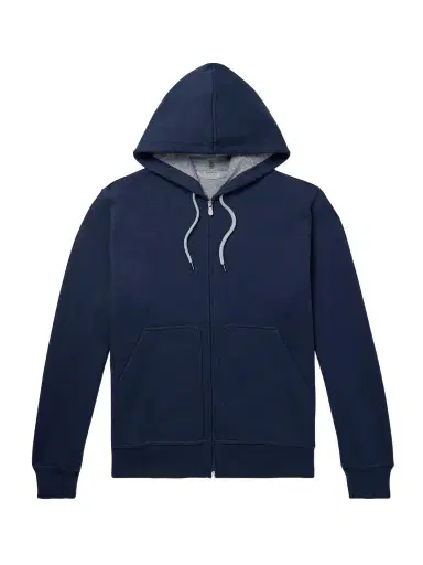 Brunello Cucinelli Cotton-Blend Jersey Zip-Up Hoodie - Men | Thumbnail 1 Brunello Cucinelli Cotton-Blend Jersey Zip-Up Hoodie - Men | Thumbnail 1