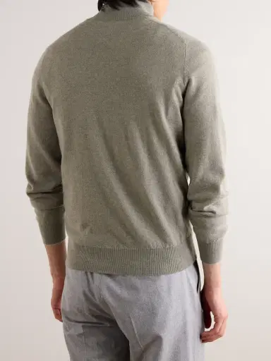 Brunello Cucinelli Cashmere Half-Zip Sweater - Men | Thumbnail 3