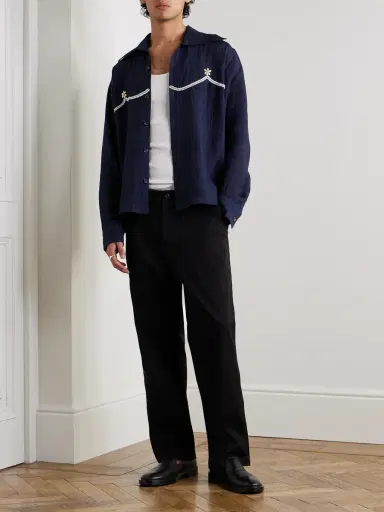 Blue Blue Japan Straight-Leg TENCEL™ Lyocell-Blend Twill Trousers - Men | Thumbnail 2 Blue Blue Japan Straight-Leg TENCEL™ Lyocell-Blend Twill Trousers - Men | Thumbnail 2