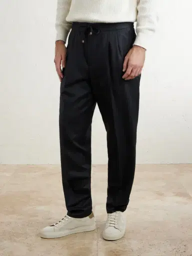 Brunello Cucinelli Tapered Pleated Virgin Wool-Flannel Drawstring Trousers - Men | Thumbnail 6 Brunello Cucinelli Tapered Pleated Virgin Wool-Flannel Drawstring Trousers - Men | Thumbnail 6