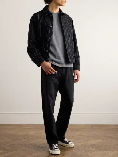 A.P.C. Logo-Flocked Cotton-Jersey T-Shirt - Men | Thumbnail 2
