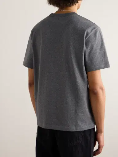 A.P.C. Logo-Flocked Cotton-Jersey T-Shirt - Men | Thumbnail 4