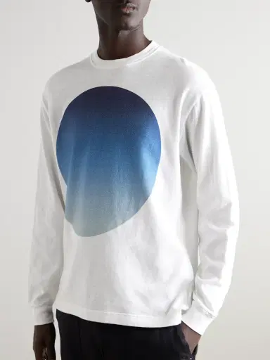 Blue Blue Japan Printed Cotton-Jersey T-Shirt - Men | Thumbnail 3 Blue Blue Japan Printed Cotton-Jersey T-Shirt - Men | Thumbnail 3