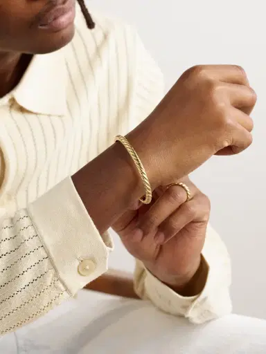 David Yurman Sculpted Cable 18-Karat Gold Cuff - Men | Thumbnail 2