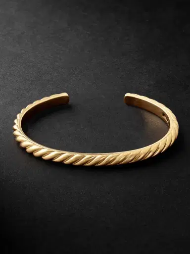 David Yurman Sculpted Cable 18-Karat Gold Cuff - Men | Thumbnail 1
