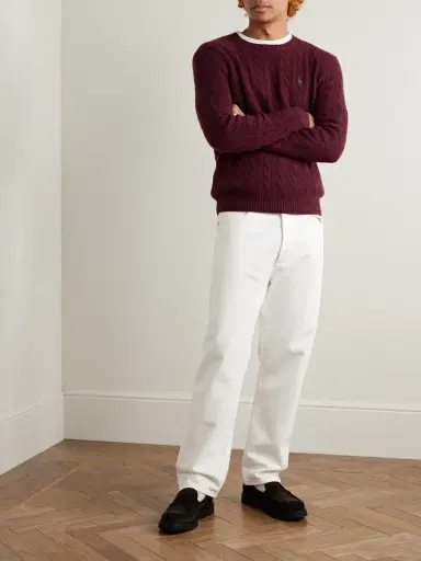 Polo Ralph Lauren Slim-Fit Cable-Knit Wool and Cashmere-Blend Sweater - Men | Thumbnail 2 Polo Ralph Lauren Slim-Fit Cable-Knit Wool and Cashmere-Blend Sweater - Men | Thumbnail 2