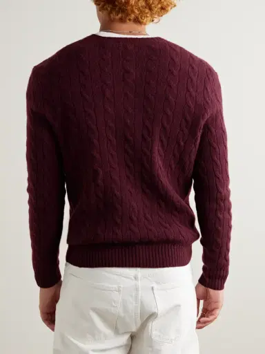 Polo Ralph Lauren Slim-Fit Cable-Knit Wool and Cashmere-Blend Sweater - Men | Thumbnail 3 Polo Ralph Lauren Slim-Fit Cable-Knit Wool and Cashmere-Blend Sweater - Men | Thumbnail 3
