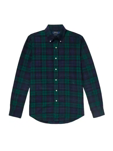 Polo Ralph Lauren Button-Down Collar Logo-Embroidered Checked Brushed-Cotton Oxford Shirt - Men | Thumbnail 1 Polo Ralph Lauren Button-Down Collar Logo-Embroidered Checked Brushed-Cotton Oxford Shirt - Men | Thumbnail 1