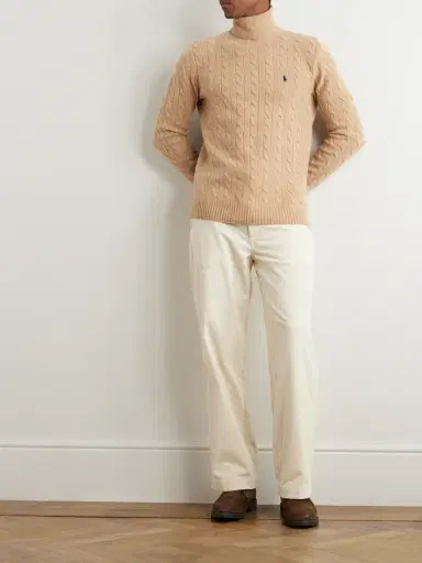 Polo Ralph Lauren Cable-Knit Wool and Cashmere-Blend Rollneck Sweater - Men | Thumbnail 2