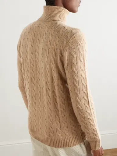 Polo Ralph Lauren Cable-Knit Wool and Cashmere-Blend Rollneck Sweater - Men | Thumbnail 3
