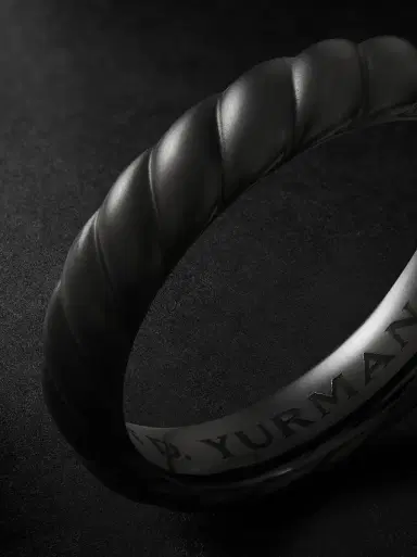 David Yurman Sculpted Cable Titanium Ring - Men | Thumbnail 4