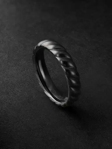 David Yurman Sculpted Cable Titanium Ring - Men | Thumbnail 1