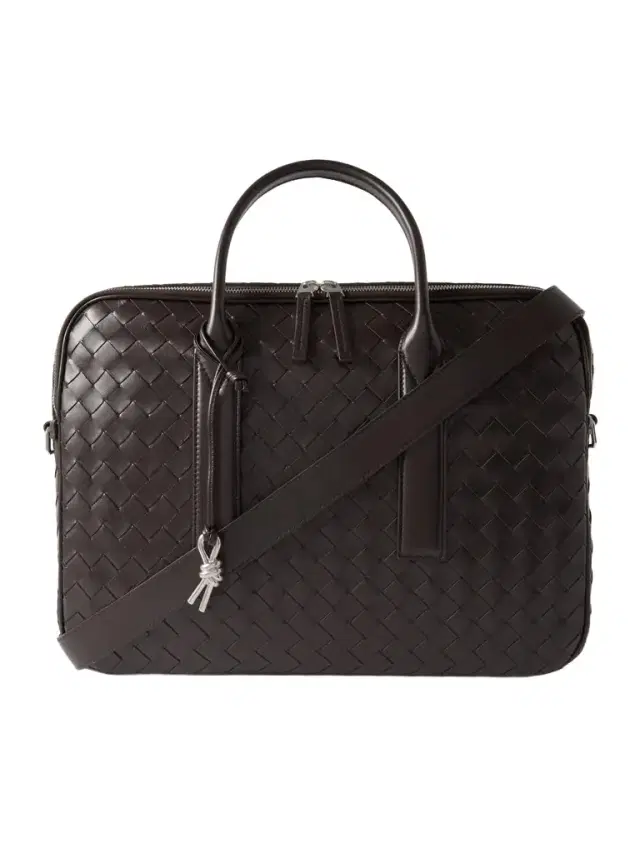 Intrecciato Leather Briefcase - Men