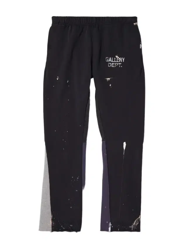 Gallery Dept. Flared Paint-Splattered Panelled Logo-Print Cotton-Jersey Sweatpants - Men