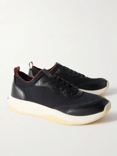 Loro Piana 410 LP Walk Leather-Trimmed Wish® Wool Sneakers - Men | Thumbnail 3 Loro Piana 410 LP Walk Leather-Trimmed Wish® Wool Sneakers - Men | Thumbnail 3