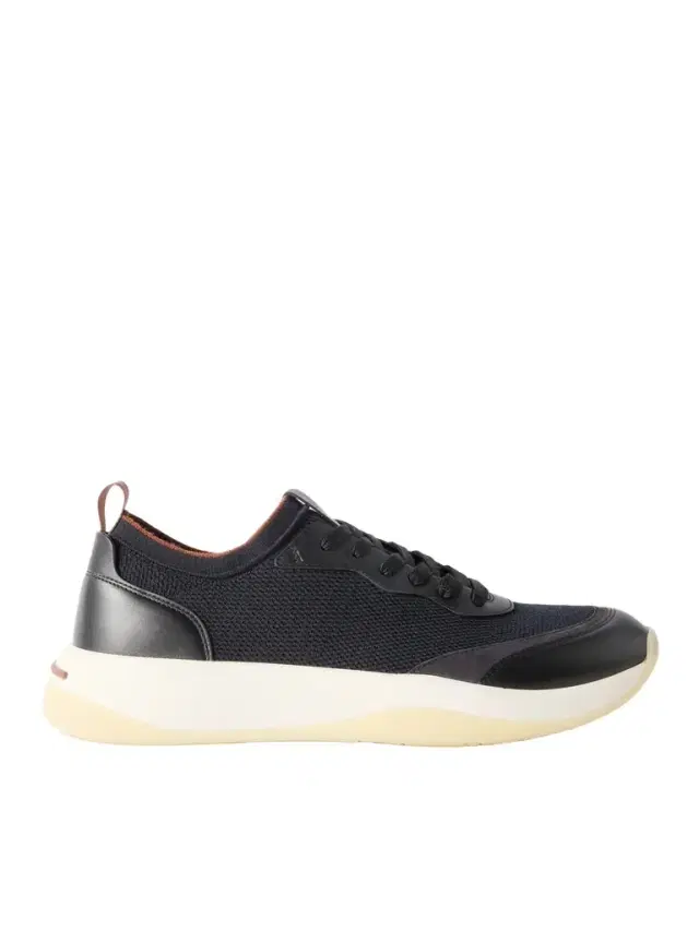 Loro Piana 410 LP Walk Leather-Trimmed Wish® Wool Sneakers - Men