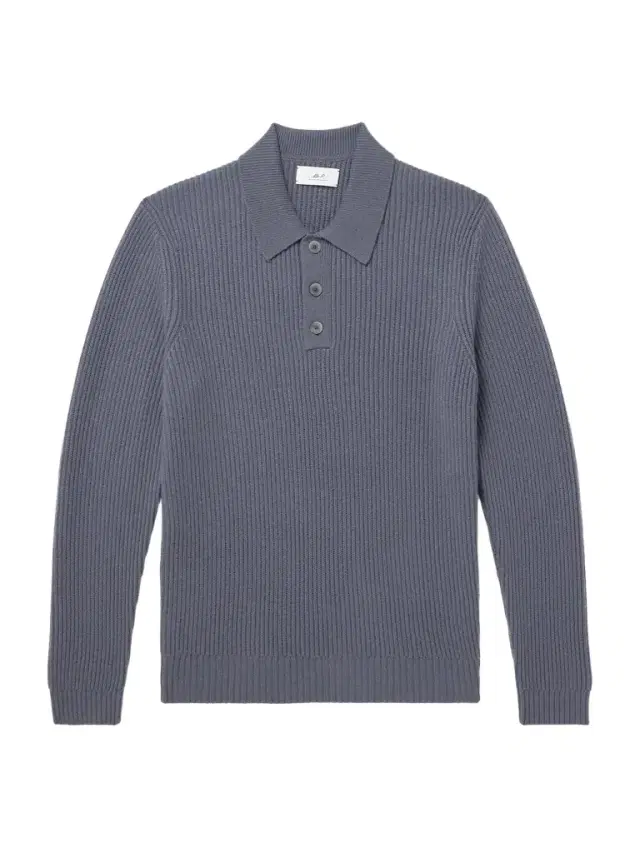 MR P. Ribbed Cashmere Polo Shirt - Men