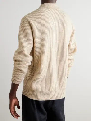 MR P. Ribbed Cashmere Polo Shirt - Men | Thumbnail 4