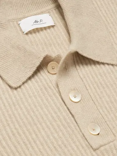 MR P. Ribbed Cashmere Polo Shirt - Men | Thumbnail 5