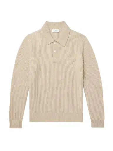 MR P. Ribbed Cashmere Polo Shirt - Men | Thumbnail 1