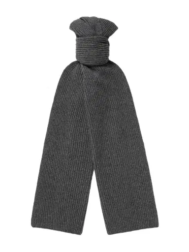Johnstons of Elgin Ribbed Cashmere Scarf - Men | Thumbnail 1 Johnstons of Elgin Ribbed Cashmere Scarf - Men | Thumbnail 1
