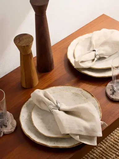 L'Objet Ripple Set of Four Platinum-Plated Napkin Rings - Men | Thumbnail 2